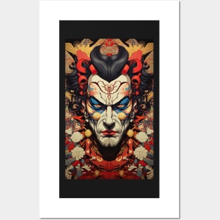 Demon King Japanese Vintage Kabuki-style Art Posters and Art